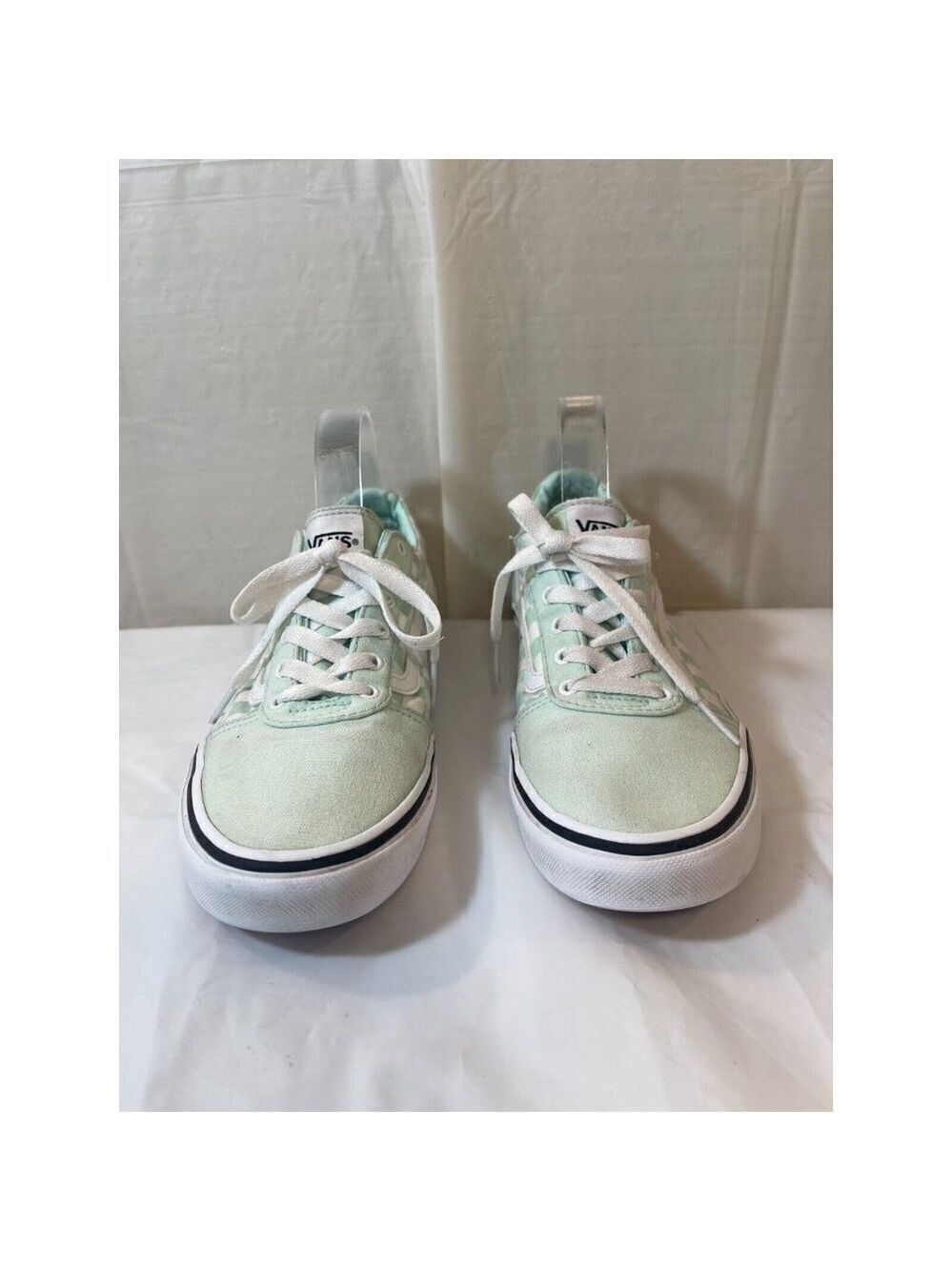 Vans Checkerboard Old Skool Skate Shoe Mint Green Low Top Size Size Missy 6